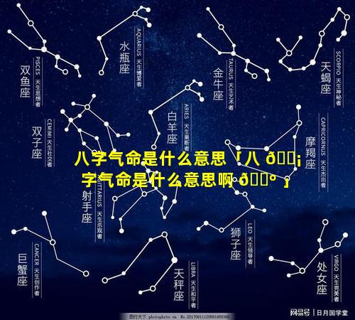 八字气命是什么意思「八 🐡 字气命是什么意思啊 🐺 」
